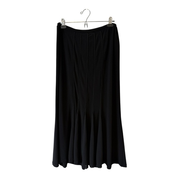 Joseph Ribkoff Vintage Long Black Flare Skirt - Size 10 - Picture 1 of 12